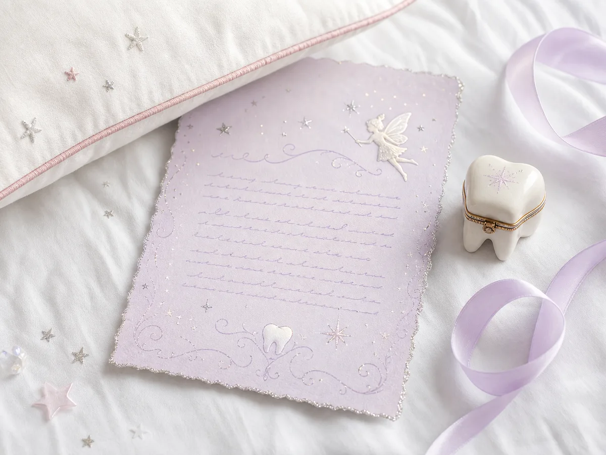 Tooth Fairy letter example preview