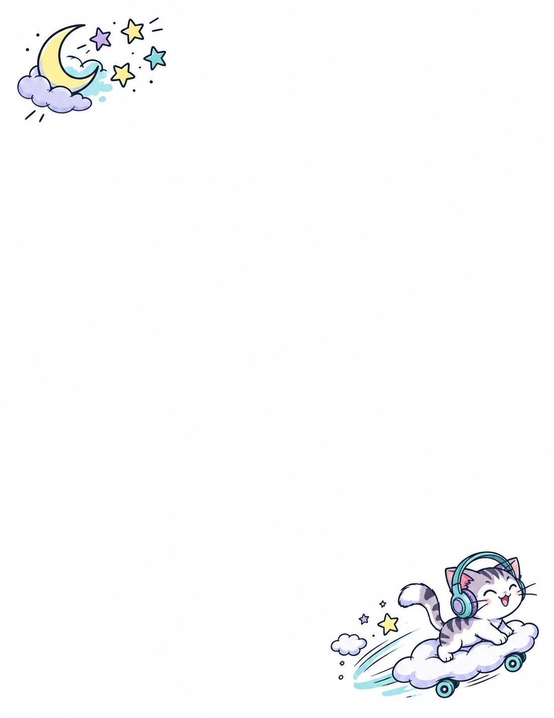 Cloud Skater — Sleep Guardian Letter template