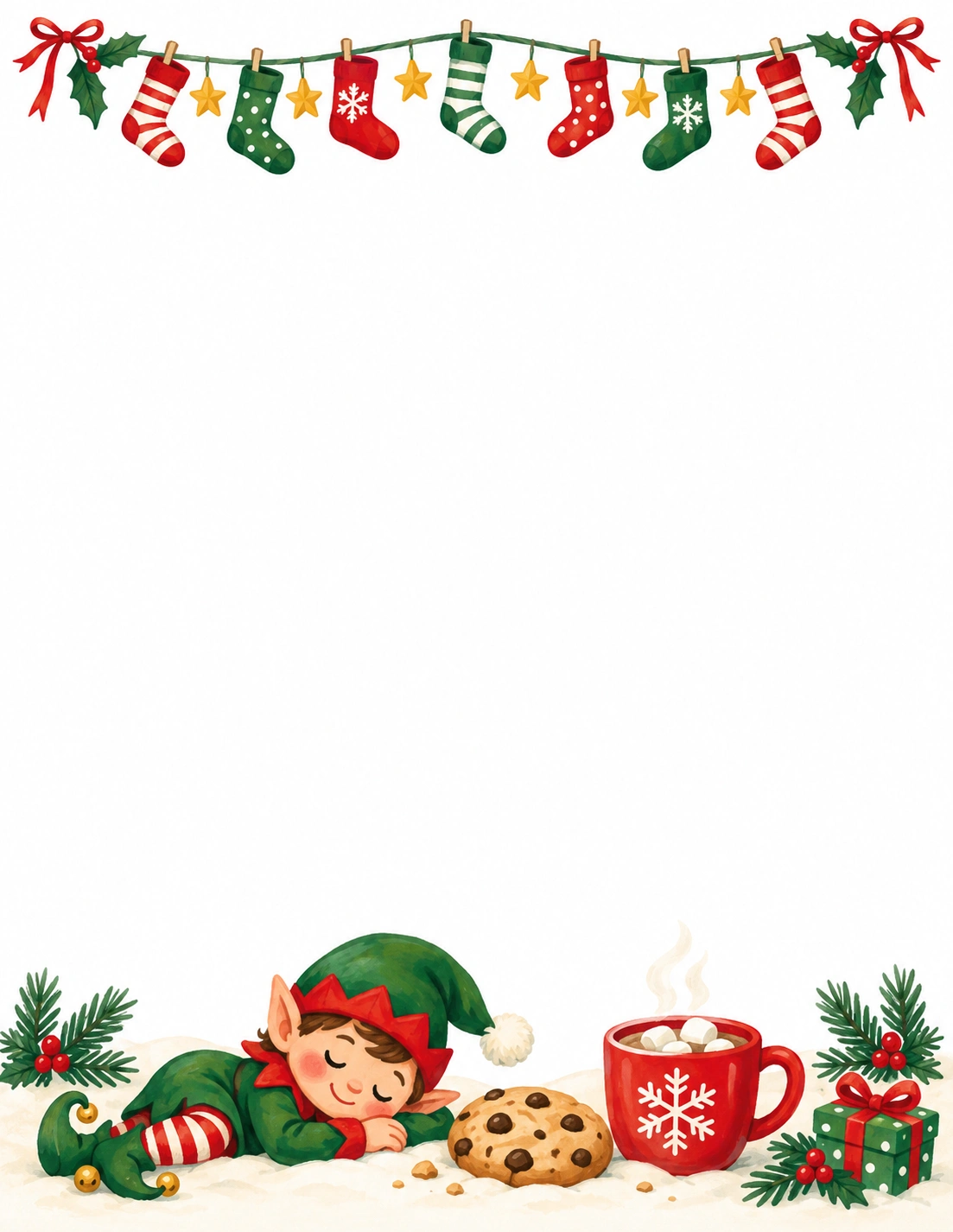 Cookie Break — Elf Letter template