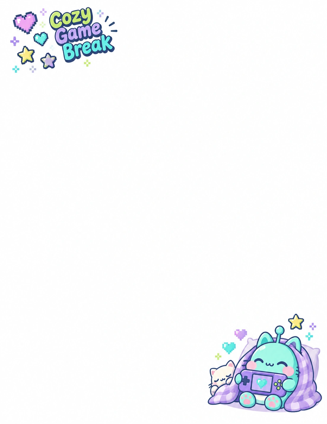 Cozy Game Break — Hospital Comfort Letter template