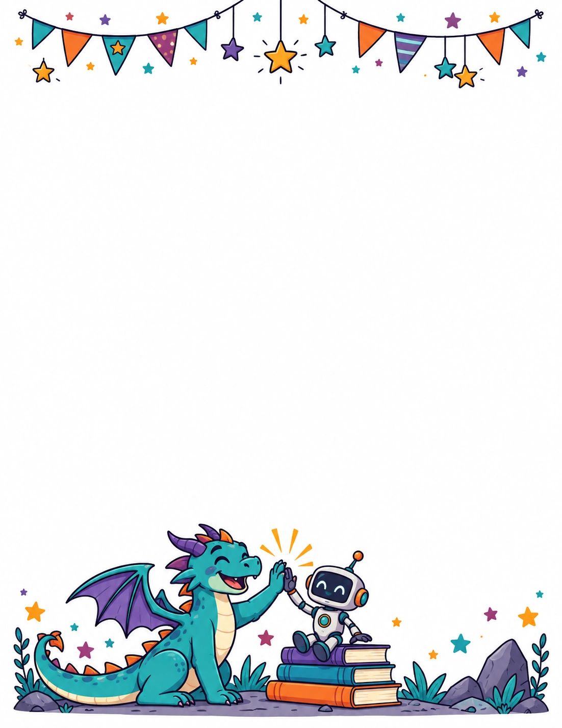 Dragon High Five — End of Year Letter template