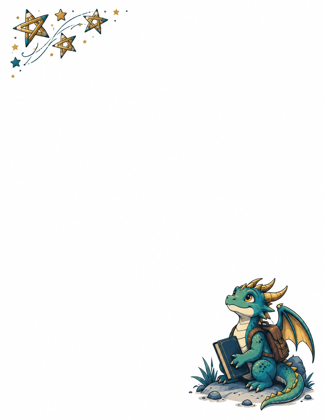 Dragon Scholar — Back to School Letter template