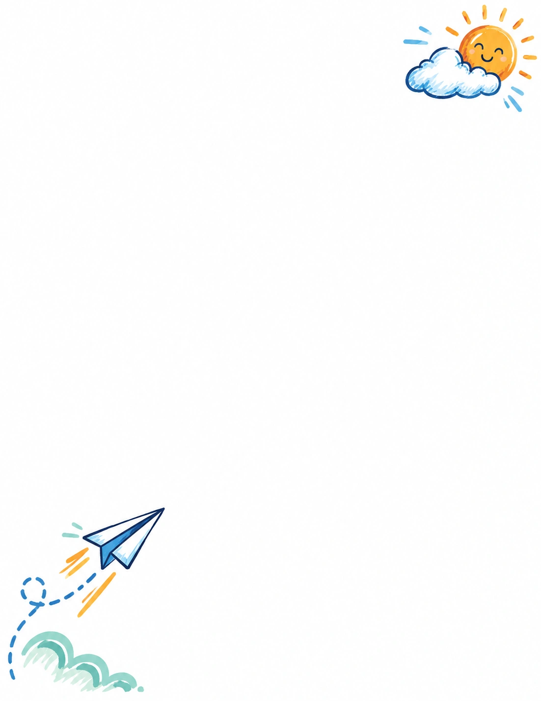 Paper Plane Adventure β Bravery & Big Feelings Letter template