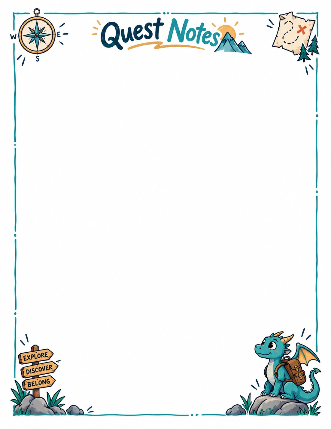 Quest Notes β Bravery & Big Feelings Letter template