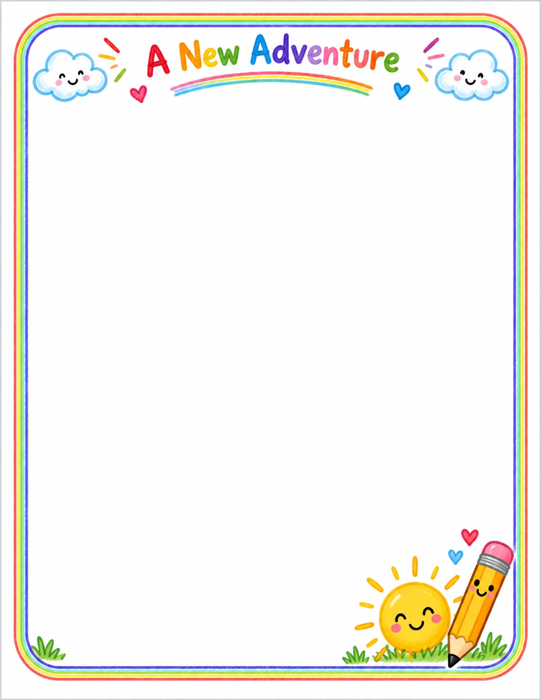 Rainbow Start — Back to School Letter template