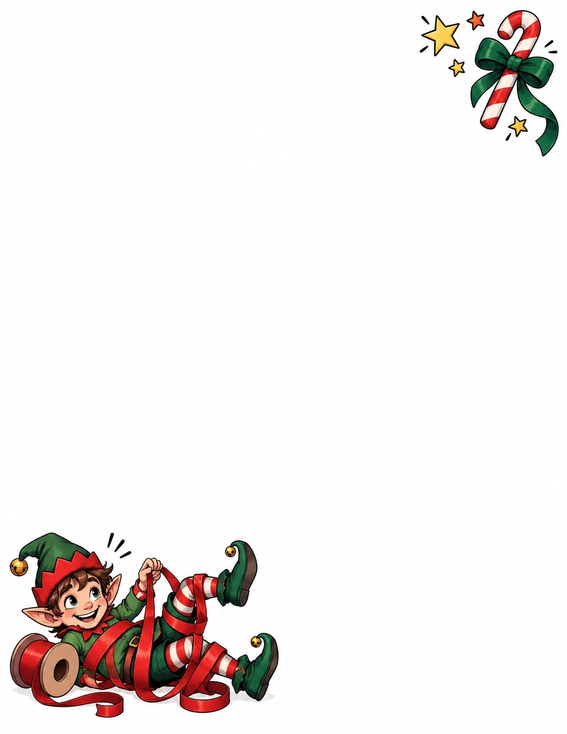 Ribbon Detour — Elf Letter template