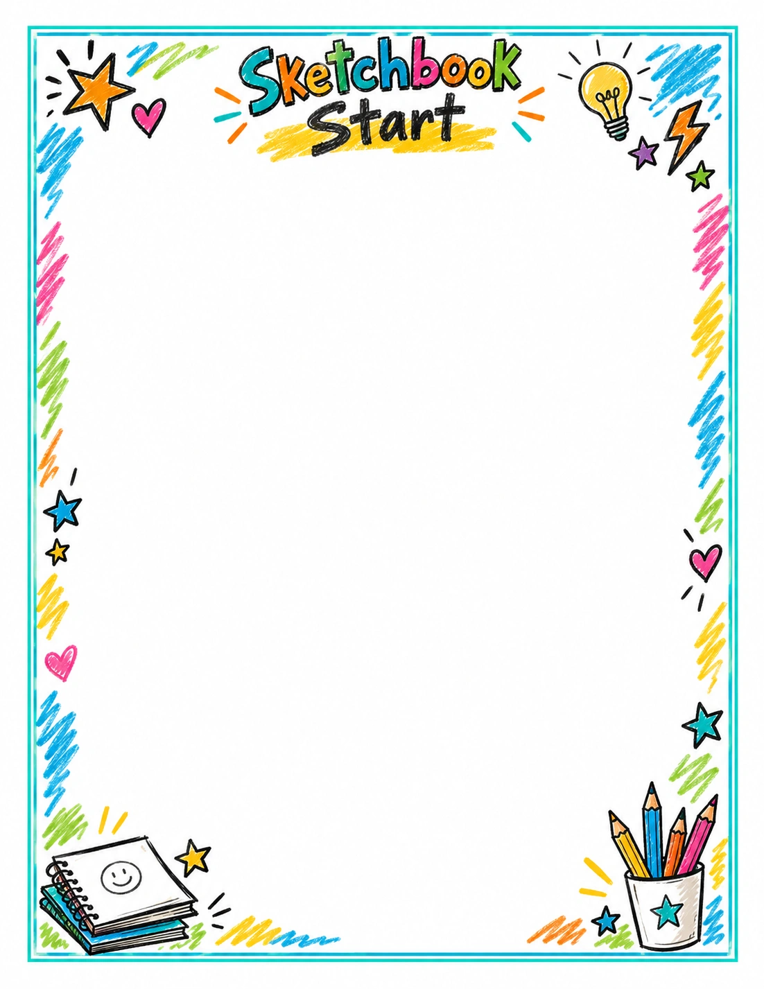Sketchbook Start — Back to School Letter template