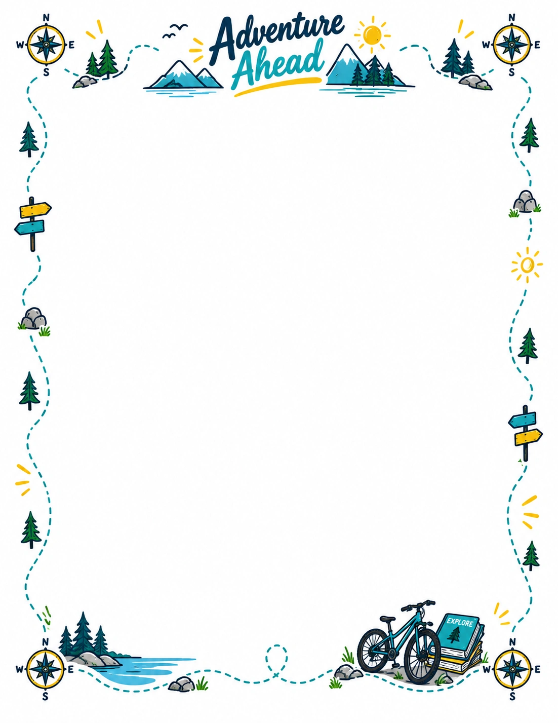 Summer Adventure Map — End of Year Letter template