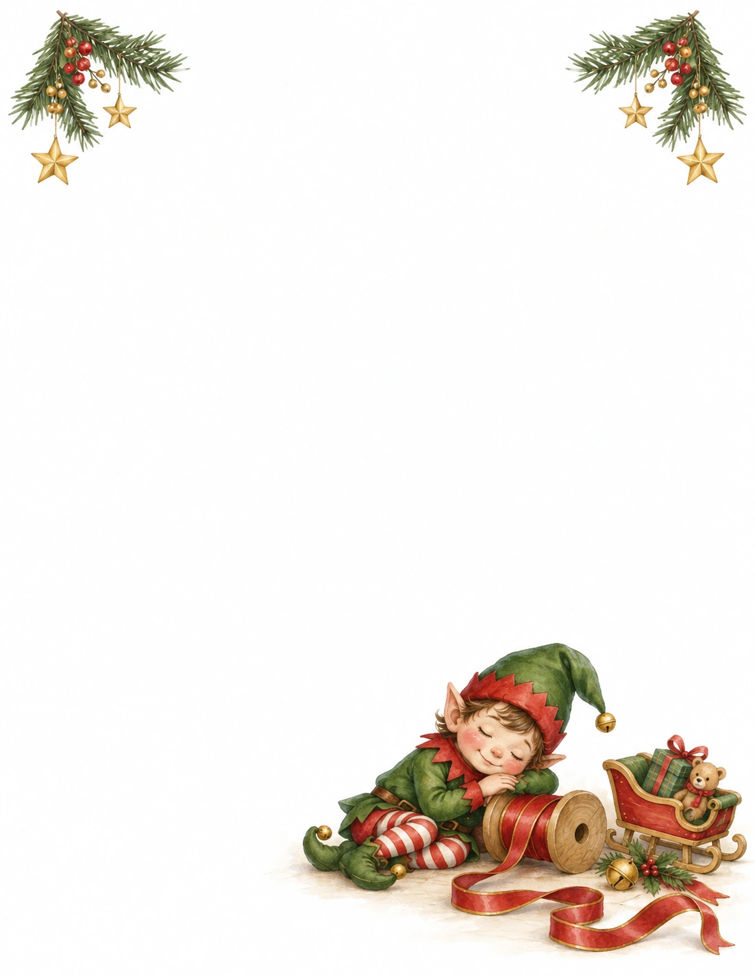 Holiday Elf - A Sleepy Detour — Elf Letter template