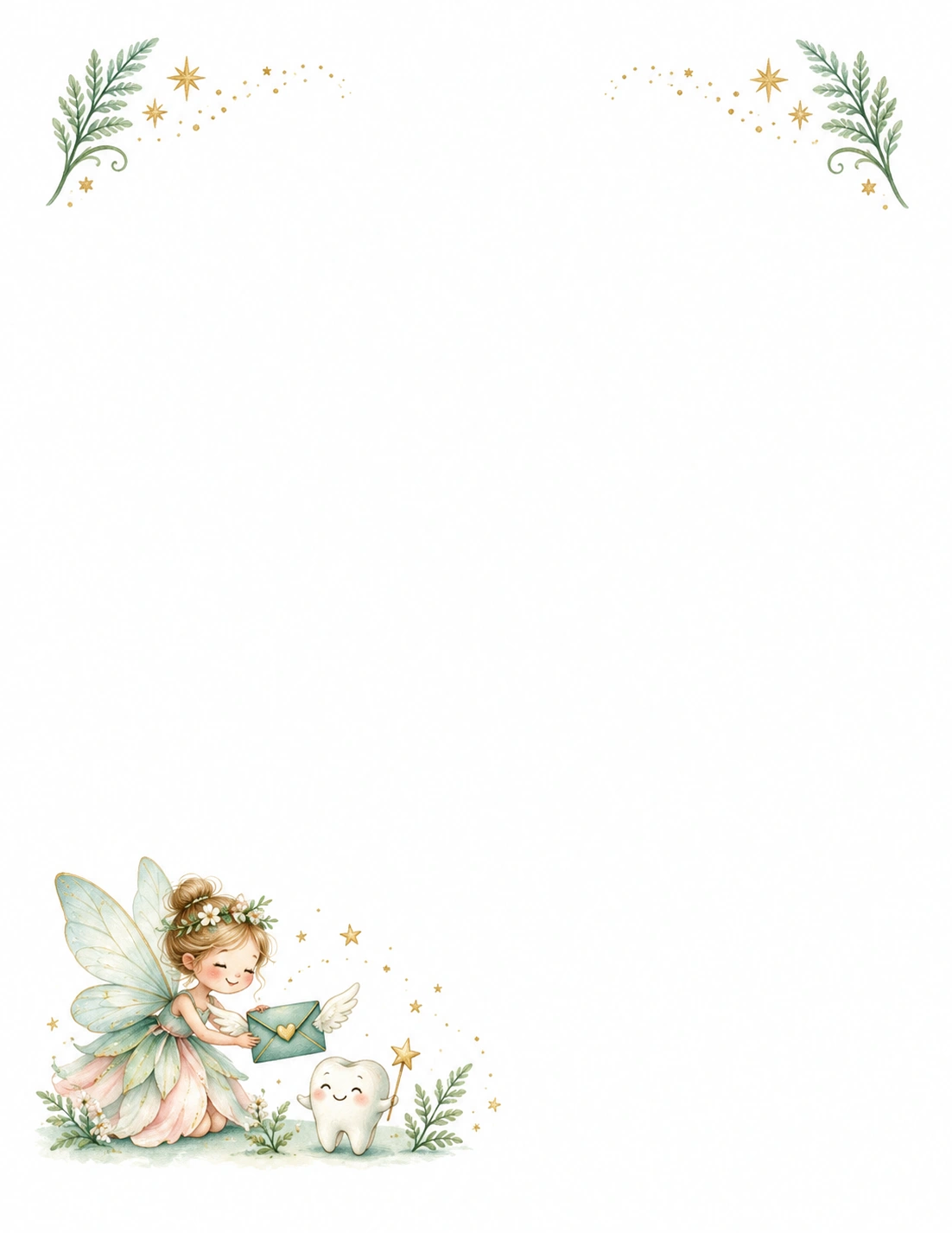 Tooth Fairy - Special Delivery — Tooth Fairy Letter template
