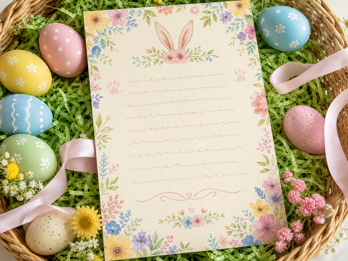 Ejemplo de carta del Conejo de Pascua